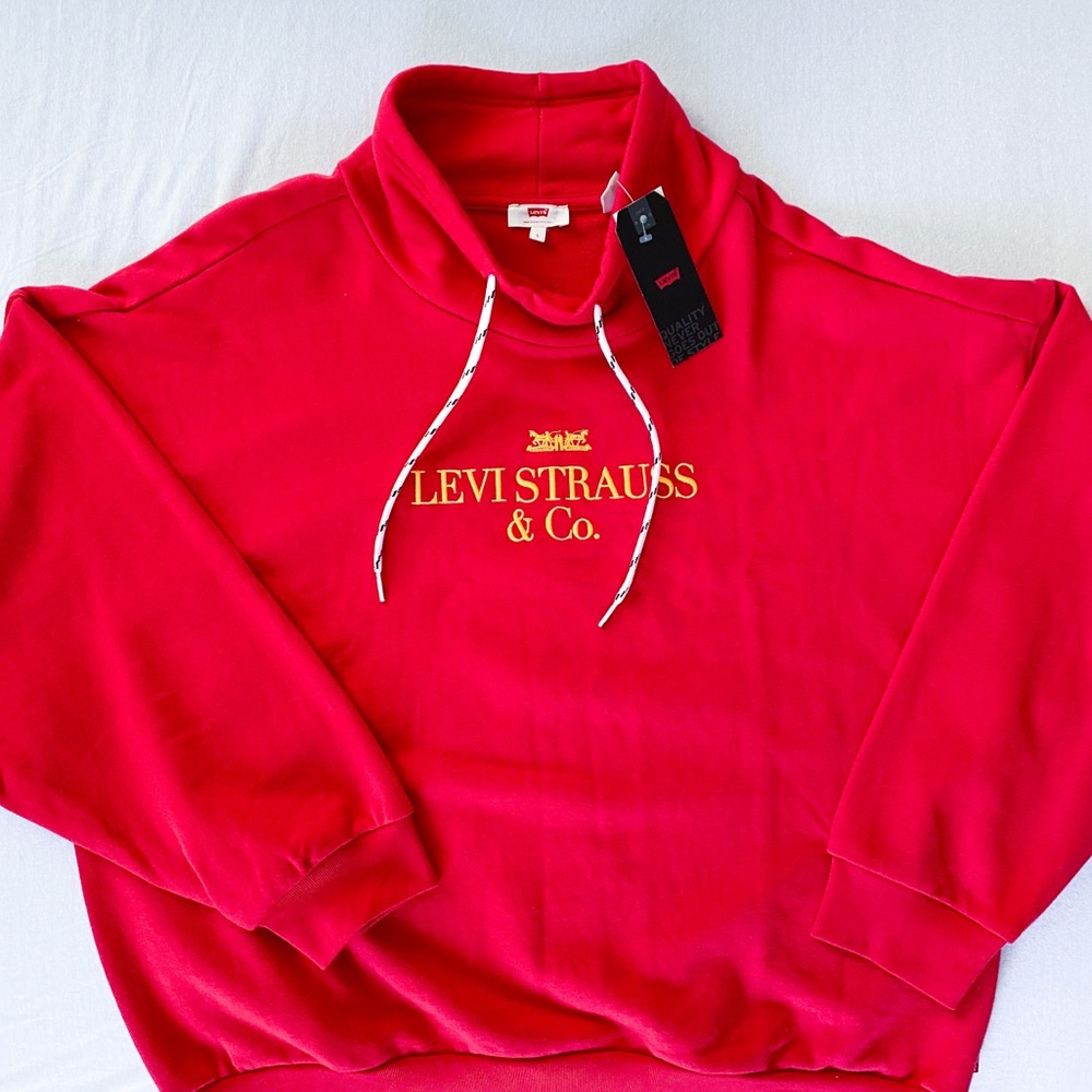 Levi Crewneck Red Sweatshirt Large